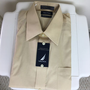 Nautica Mens Dress Shirt 16 1/2 32/33 Non Iron